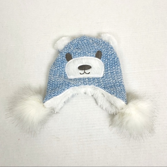 Toby & Me Polar Bear Knit Beanie Size 12-24 Months - Picture 1 of 8